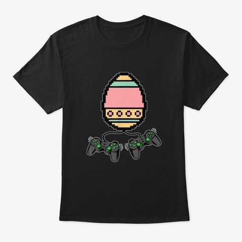 Gamer Easter Shirt For Boys Girls Toddle Black T-Shirt Front