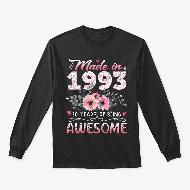 Made In 1993 Floral 30th Birthday