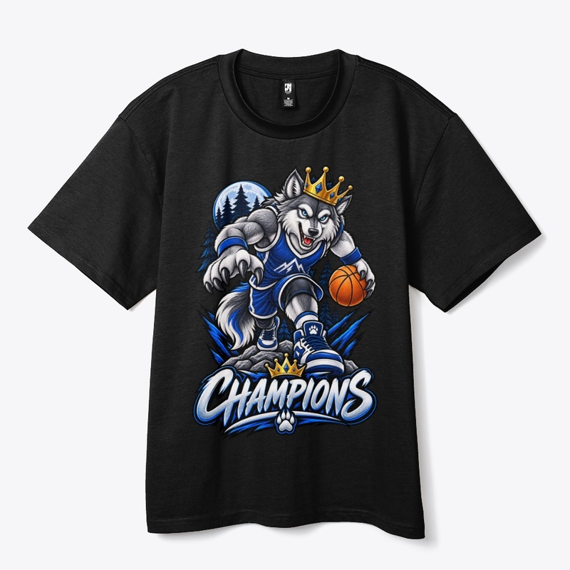 Champions Fierce Wolf Basketball Mascot 