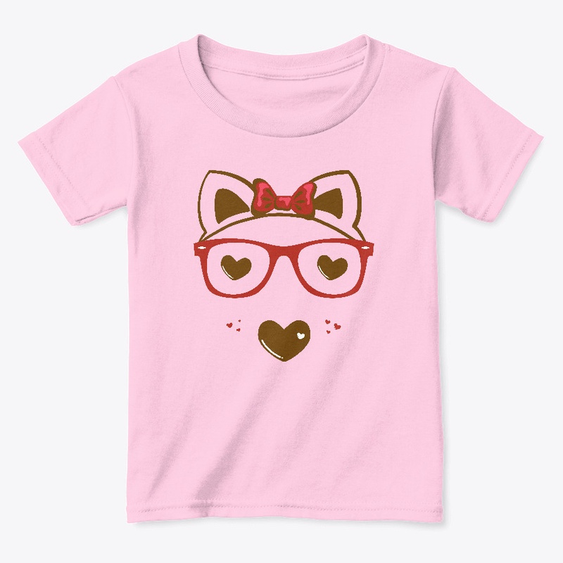 Dog face with sunglasses and bow