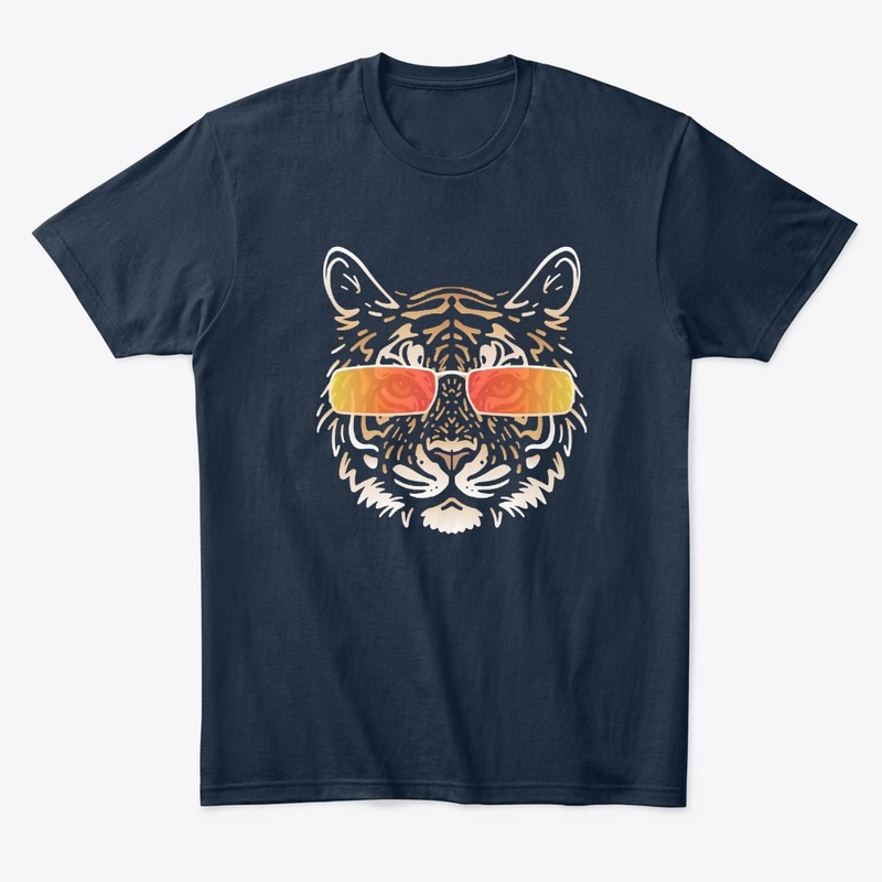 Cute Tiger in Sunglasses (Colored+sg07)