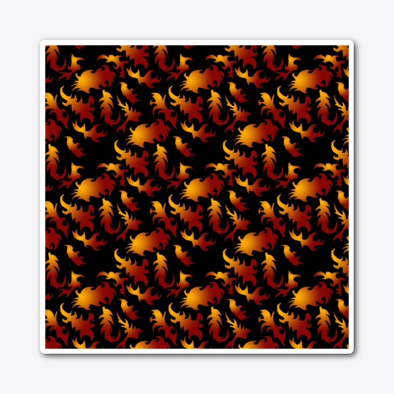 Abstract Flames Pattern