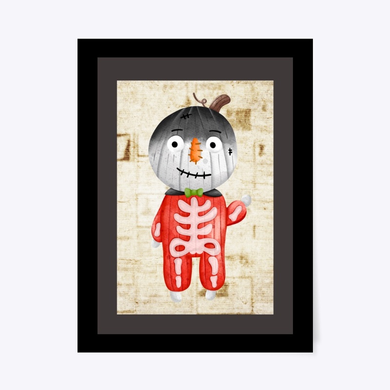 Skeleton Vintage Halloween Poster 