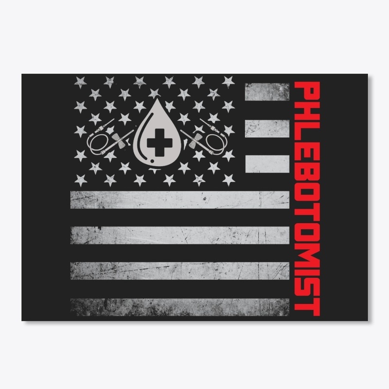 Phlebotomist US Flag Mask