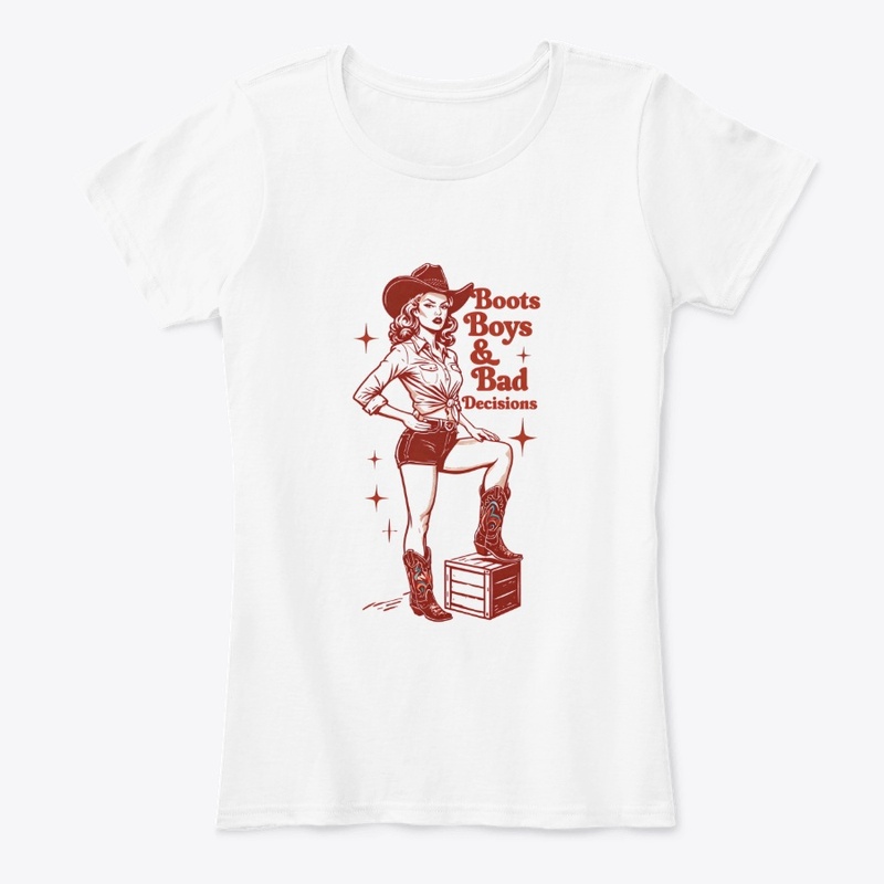 Boots Boy S Bad Decisions - Women's Comfort Tee - Women's Comfort Tee - Women's Comfort Tee - Women's Comfort Tee