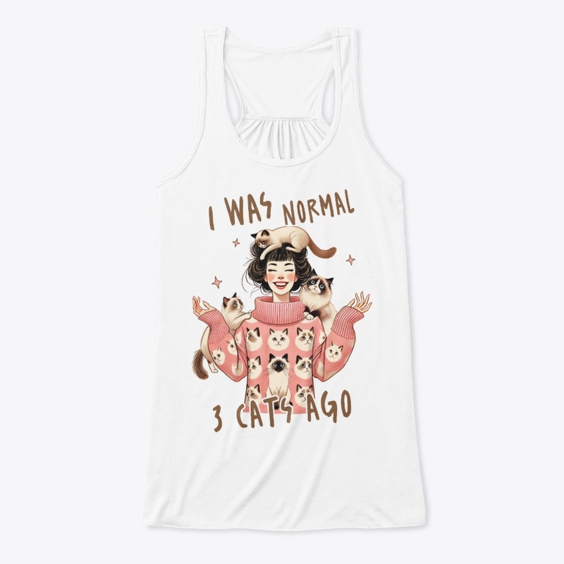 I Was Normal – Funny Cat Lover T-Shirt