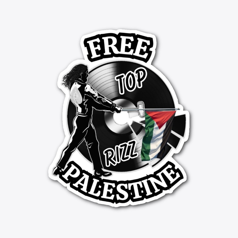 TOP RIZZ LOGO, FREE PALESTINE