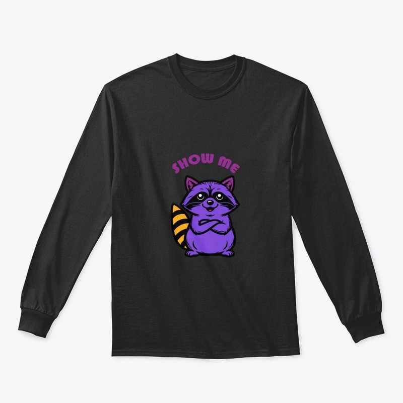 purple cartoon raccoon