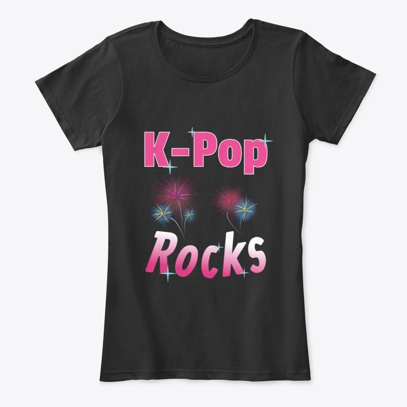 K-Pop Rocks - Fireworks and Stars Black