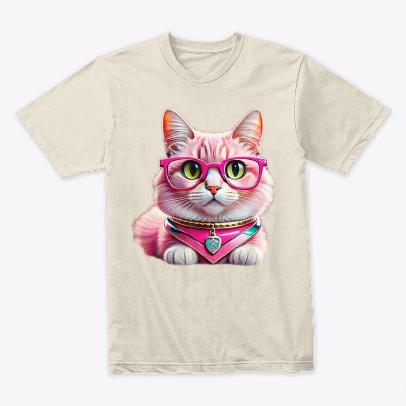 Glamour Paws: Pink Cat & Glasses