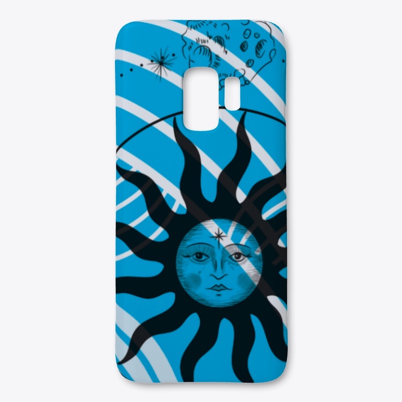 Bright Blue Sun Pattern