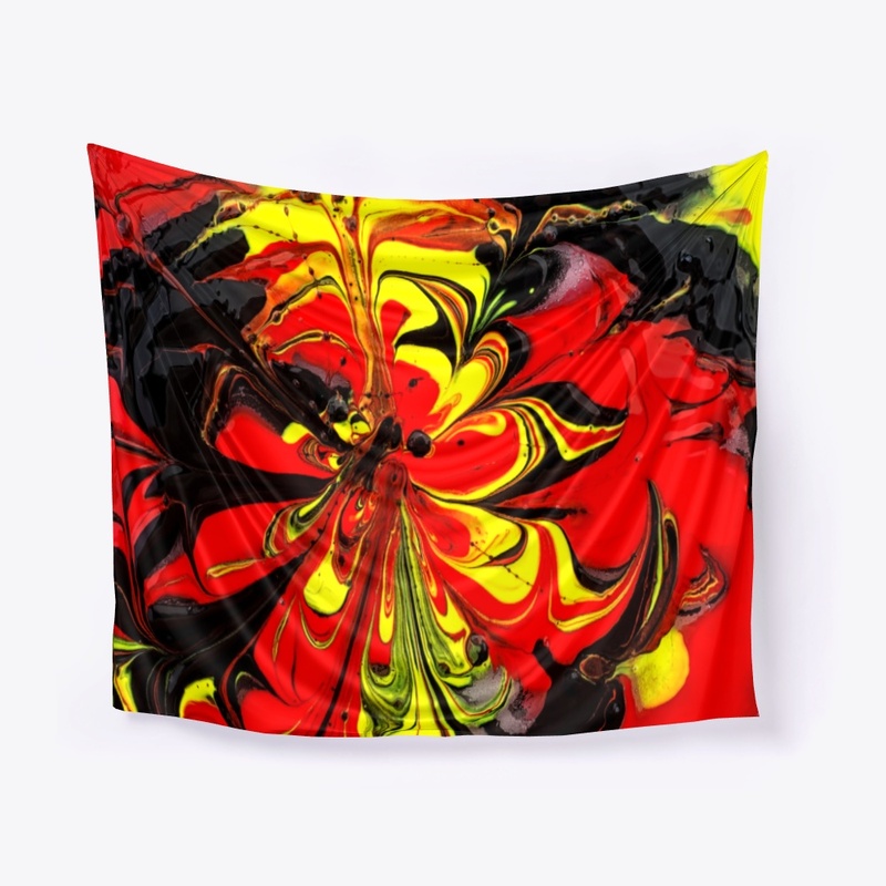 Red oil painting tapestry