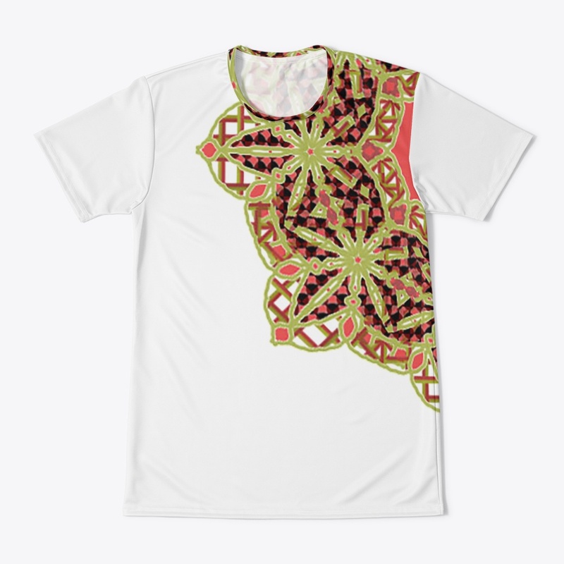 pink ornamental radial design