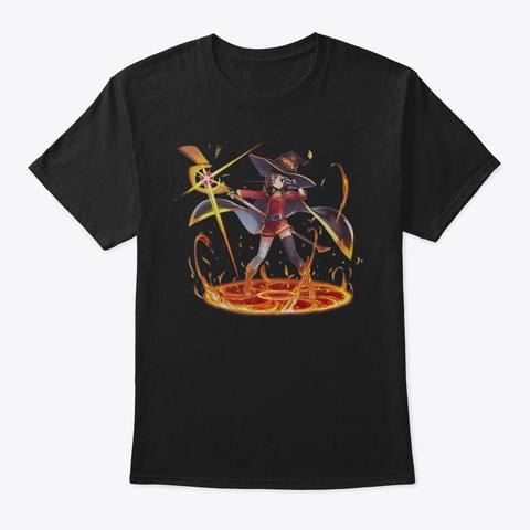 Konosuba Megumin Explosion Tshirt86 Black T-Shirt Front