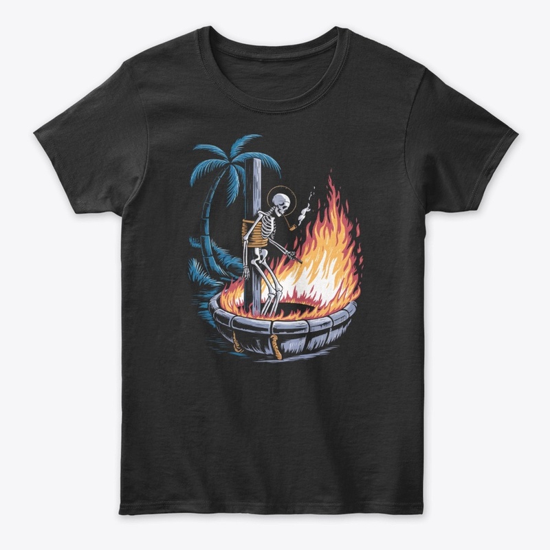 Skeleton Smoking a Pipe – Bold Tee Style