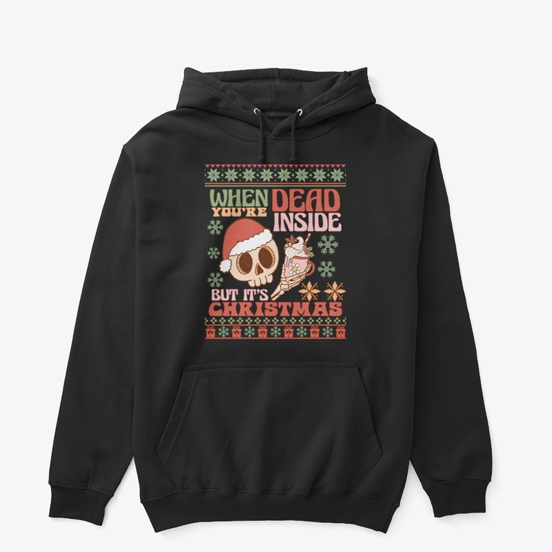 skeleton jolly af ugly christmas sweater
