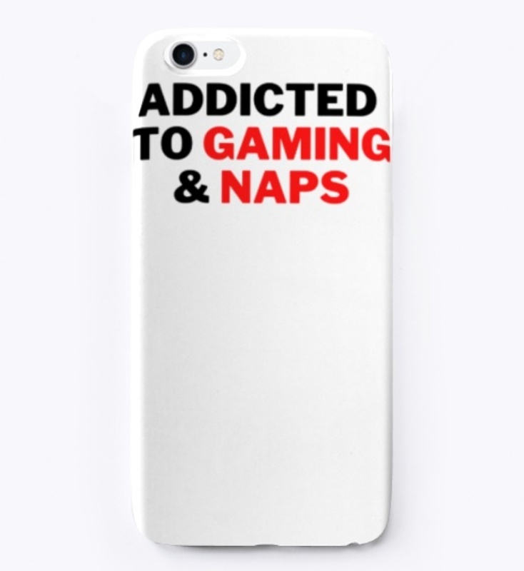 t-shirt addicted to gaming and naps