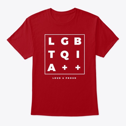 Lgbtqia+   Casey Blake Deep Red T-Shirt Front