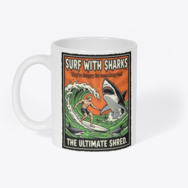 Surf with sharks