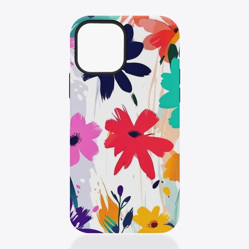 Colorful Vibrant Flowers Pattern Design