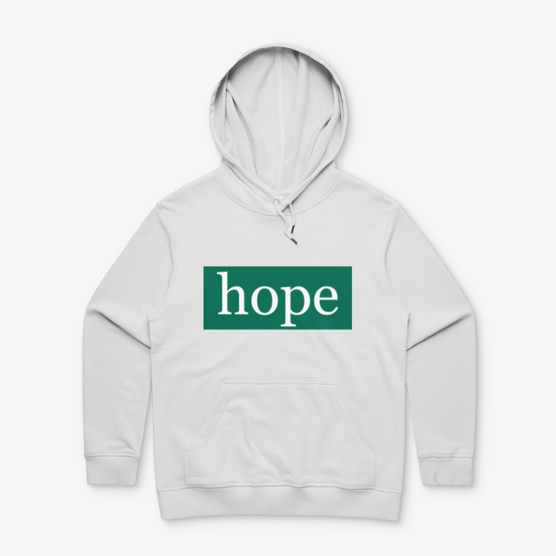 Hope Written in White on Green