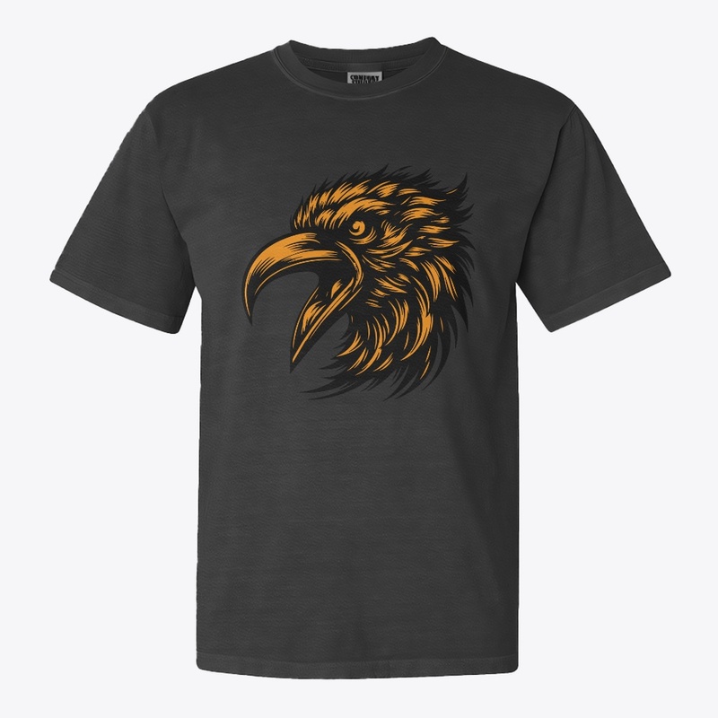 Striking Angry Crow Graphic