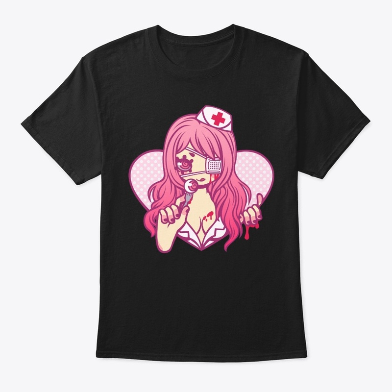 Werepop Bloody Nurse Heart Slim Fit tee