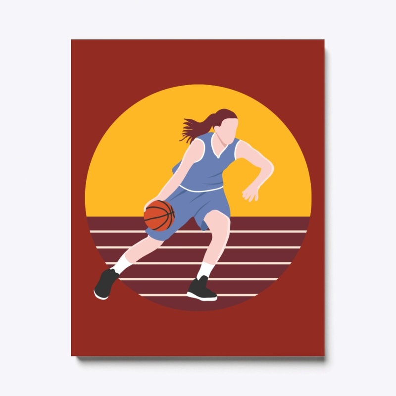 Basketball - Girl Dribbling