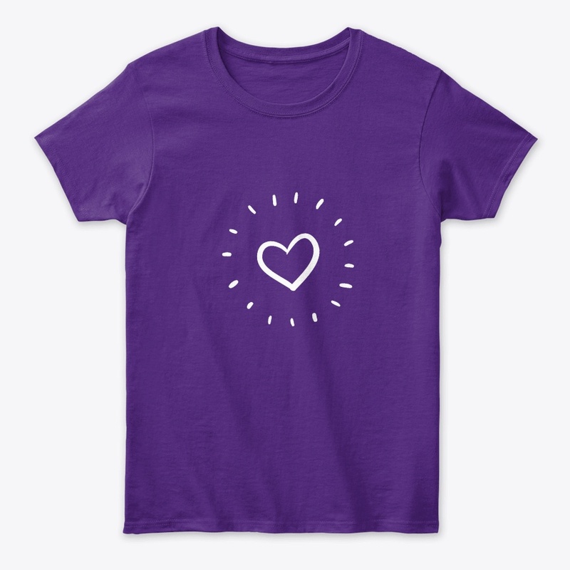HEART DESIGN WOMEN HOODIE AND CLASSICTEE