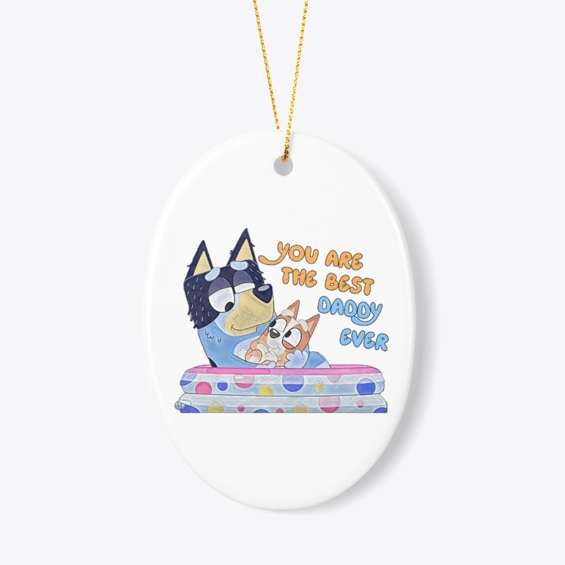 Cute Bluey Daddy And  Fathers Day