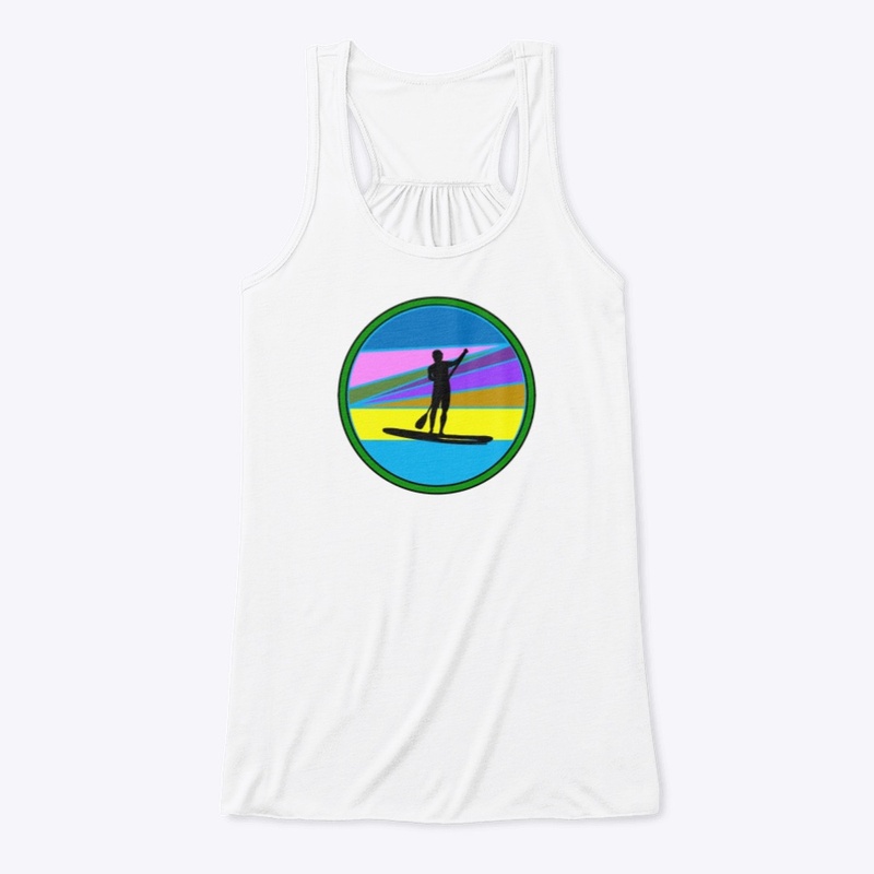 Colorful Standup Paddle Boarder [Green]