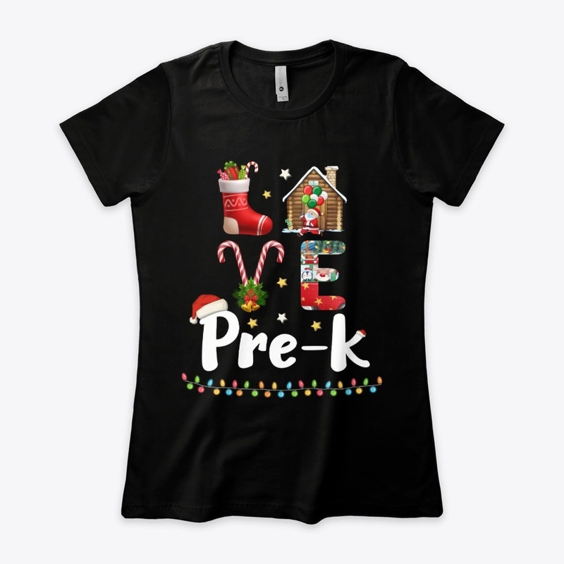 Love Pre-K Christmas Teacher Gifts Shirt