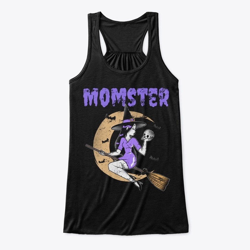 Cute Halloween Momster witch tee