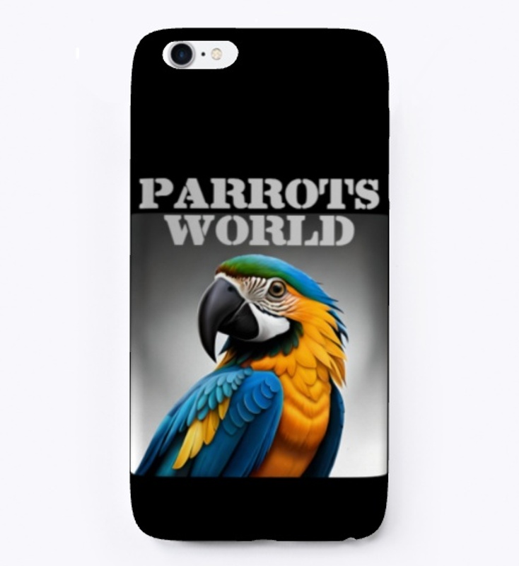 Cartoon Blue & Gold Macaw Parrot