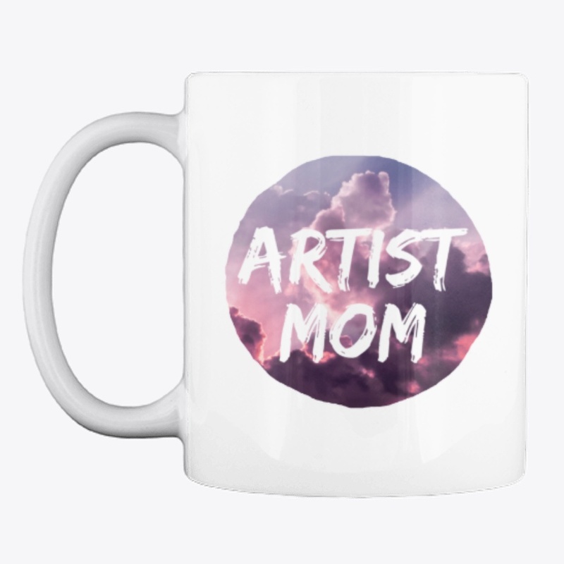 Artist Mom in Circular Sky Background