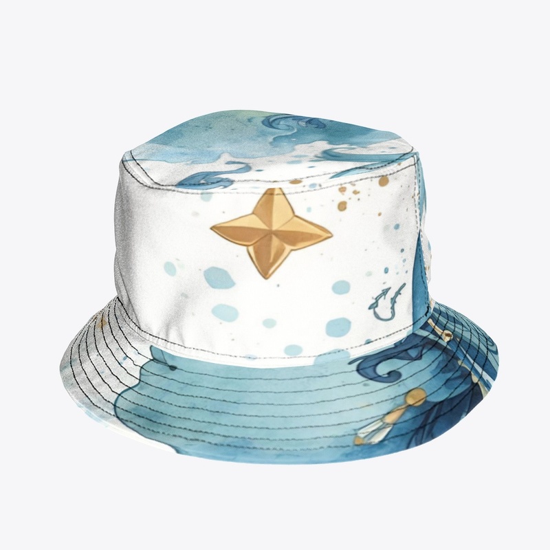 Aquarius in Blue Watercolors