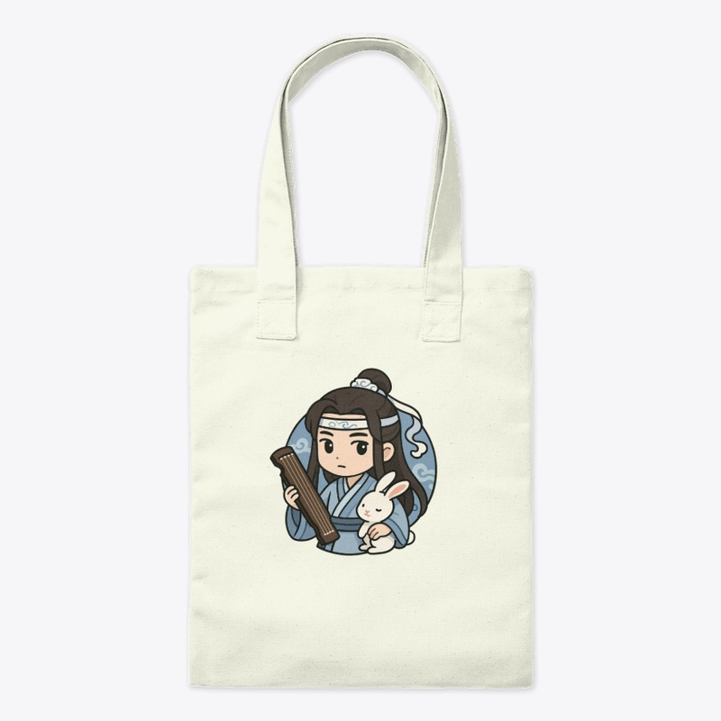 Lan Wangji Chibi Art | Guqin & Bunny