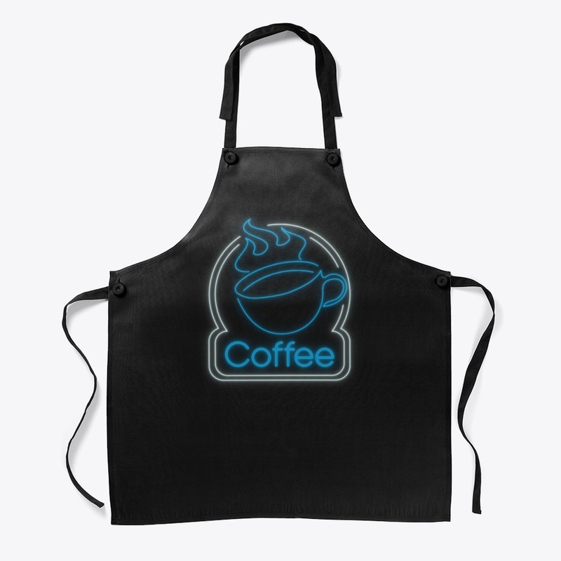 Blue and white Neon Coffee