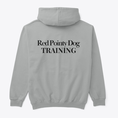 Manzo, Red Pointy Dog Training Hoodie Sport Grey T-Shirt Back