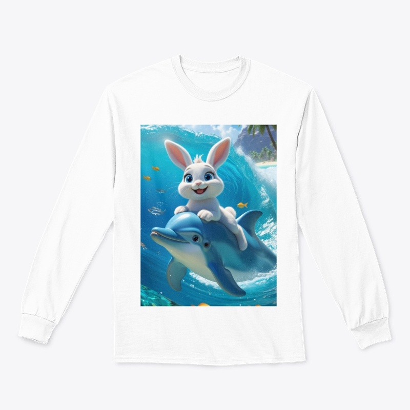 Bunny & Dolphin Ocean Adventure Tee