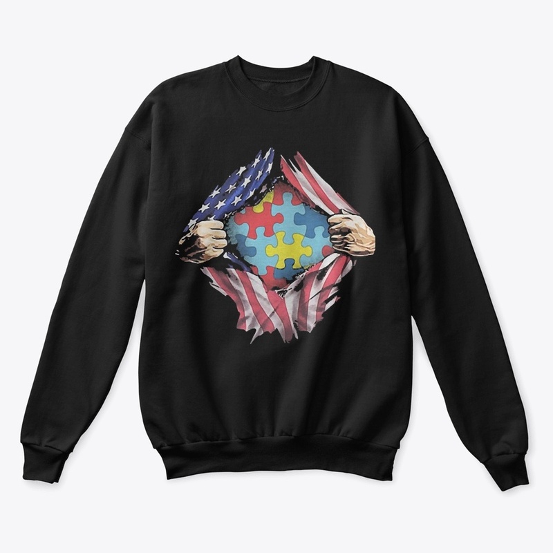 Autism Hero American Flag