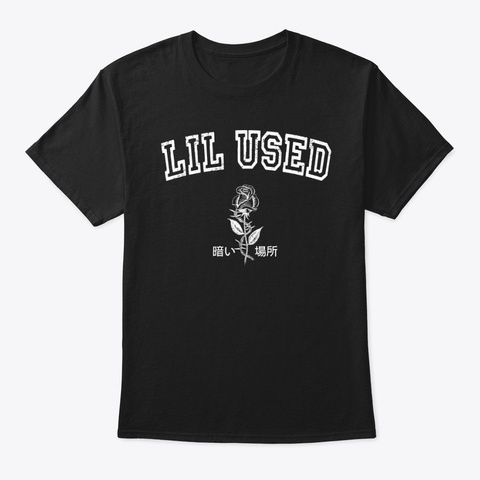 Flower Lil Used Black T-Shirt Front