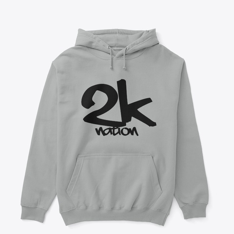 2 K Nation Pullover Hoodies (Black) Sport Grey T-Shirt Front