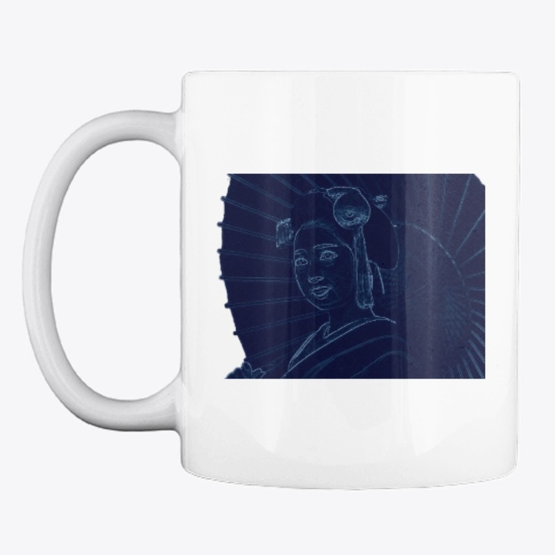 Japanese Geisha - Blue