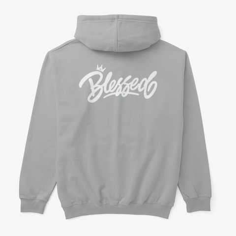 Blessed Crown Hoodie Sport Grey T-Shirt Back