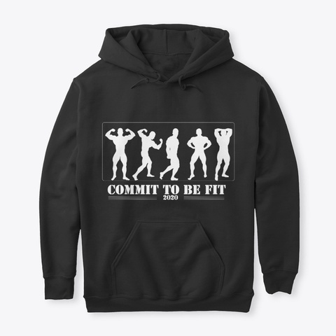 Commit To Be Fit Black T-Shirt Front