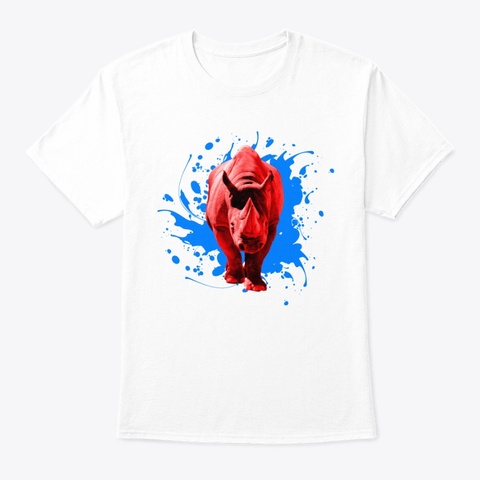 Red Rhino White T-Shirt Front