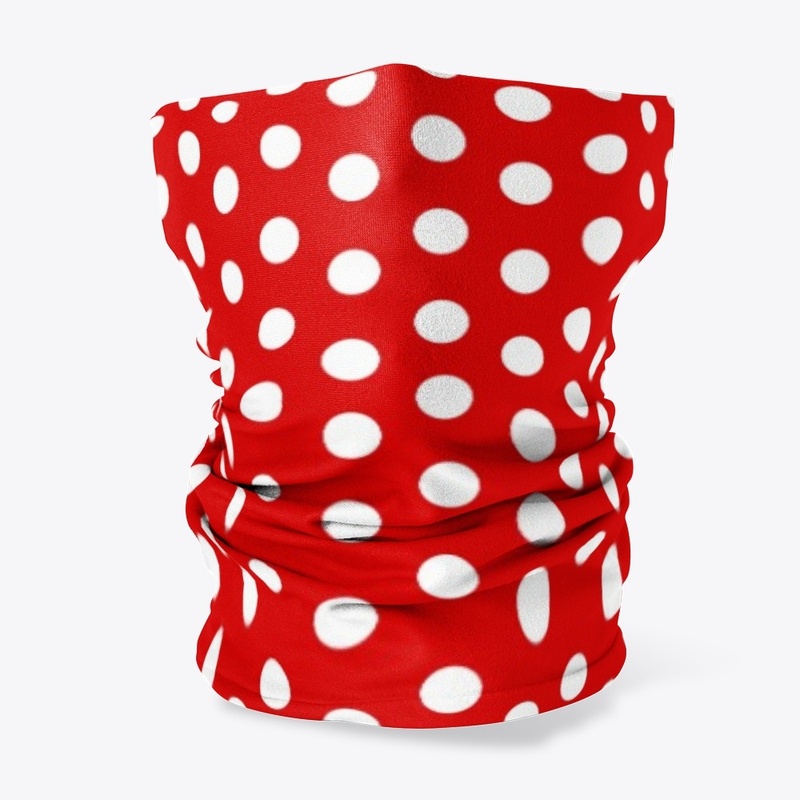 Red Polka Dot Neck Gaiter