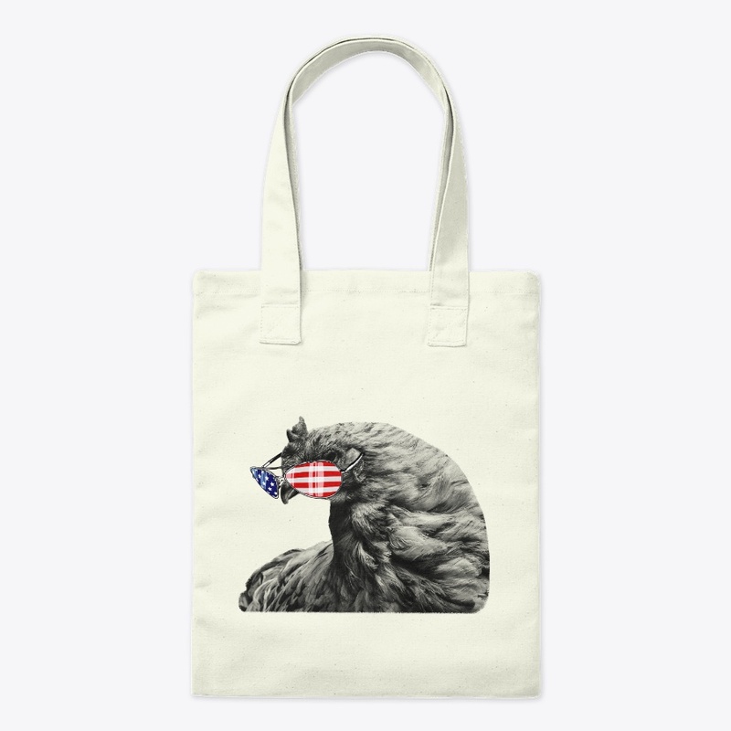 Vintage American Flag Patriot Chicken