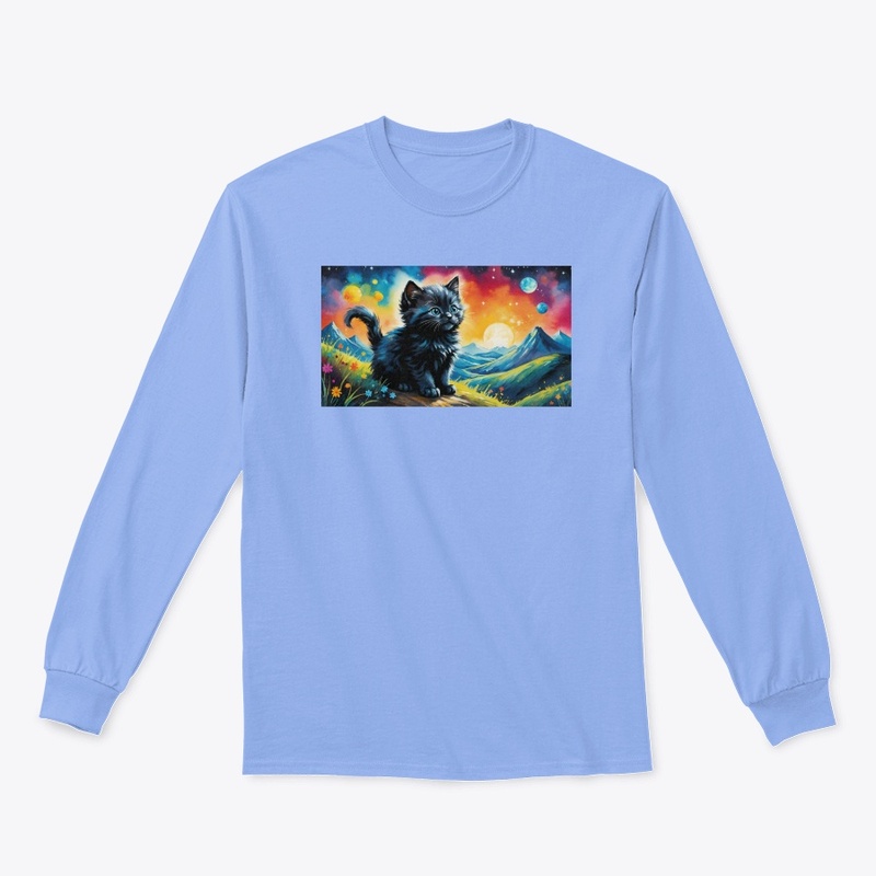 Mountains and cat